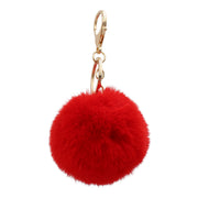 Cute Faux Fur Fluffy Fuzzy Pom Pom Keychain
